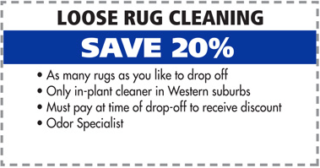 Save 20% on loose rug cleaning