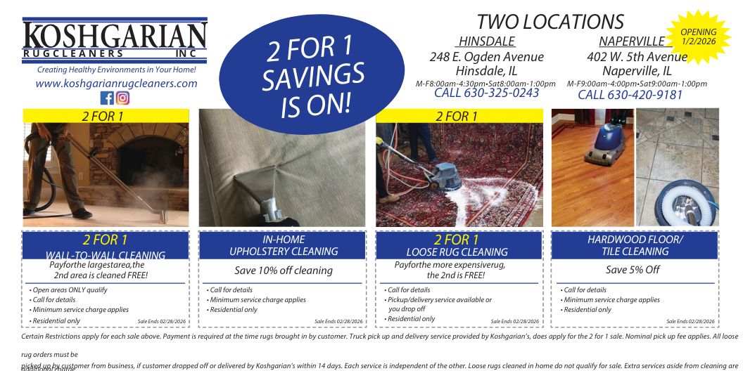 Koshgarian Rug Cleaning Coupons