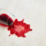 wine spill on white carpet